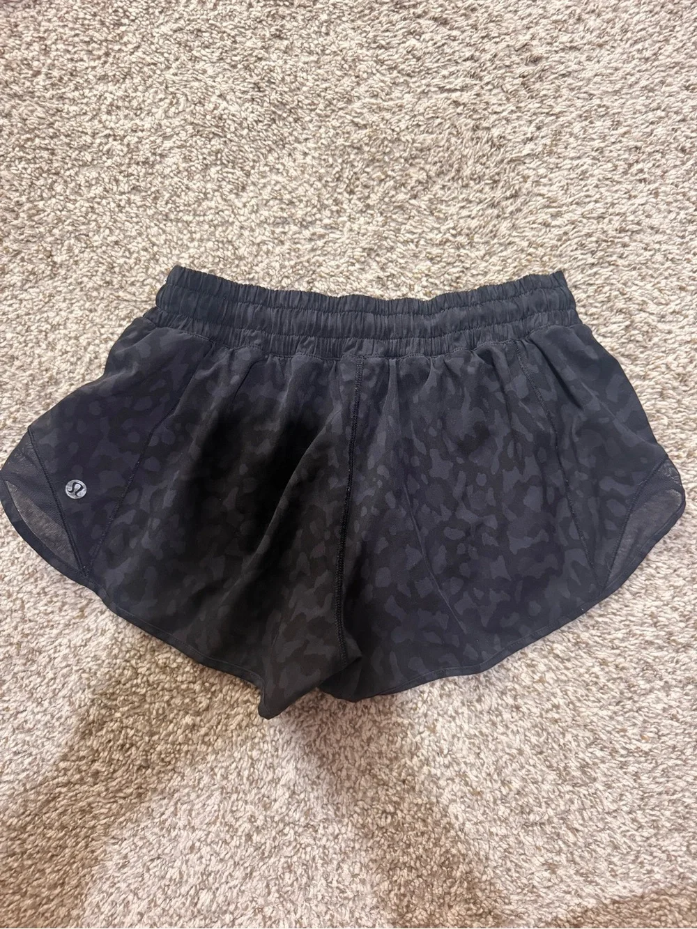 lululemon athletica Black Patterned Athletic Shorts